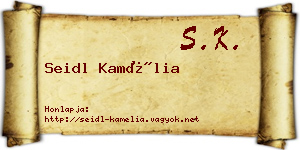 Seidl Kamélia névjegykártya
